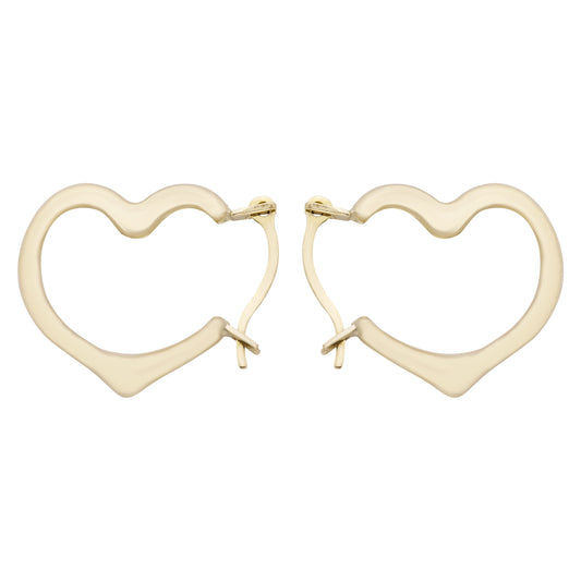 A&M 14k Gold Heart Hoop Earrings - Boostifyzone